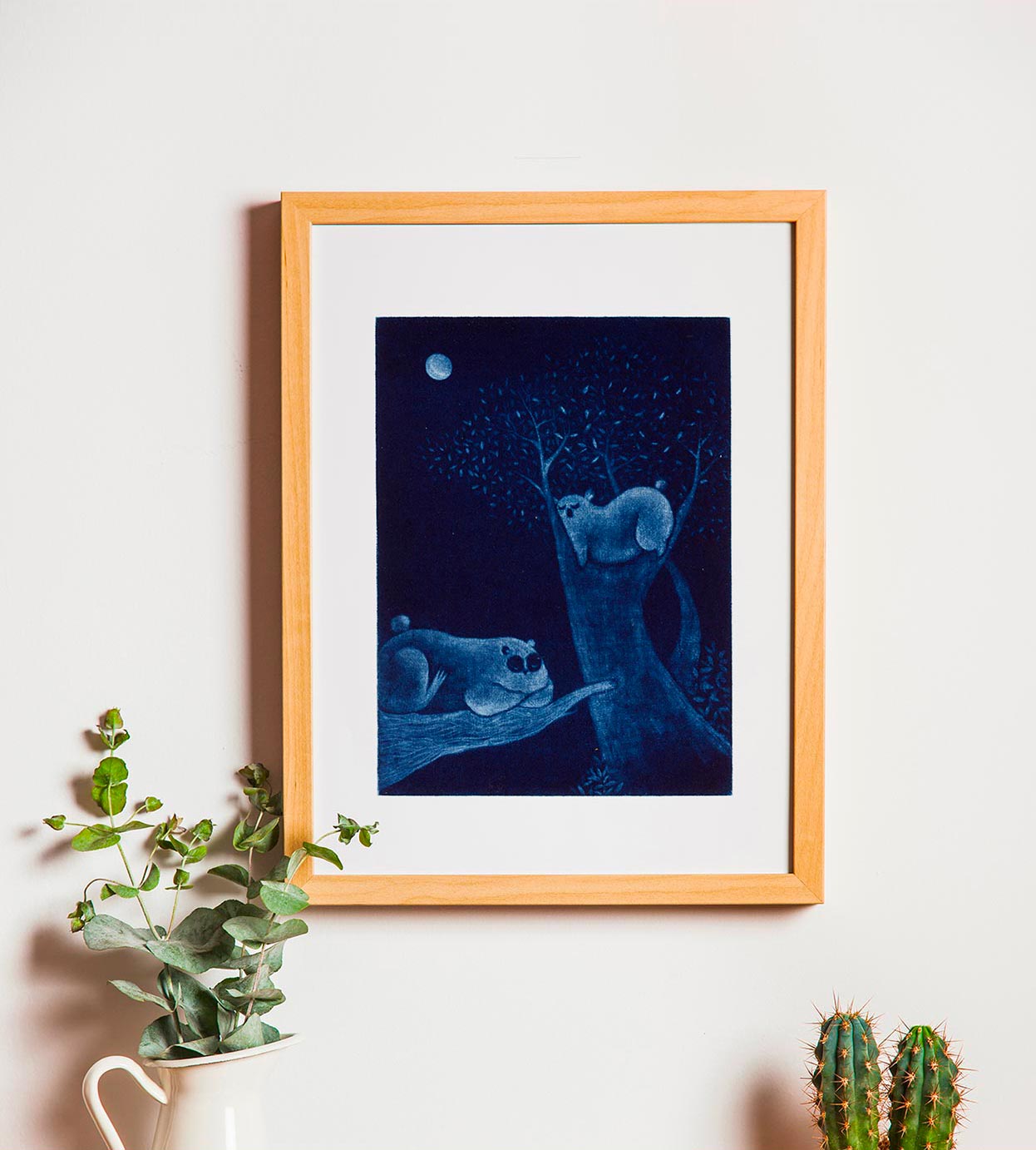Gravure à la manière noire “Forêt”