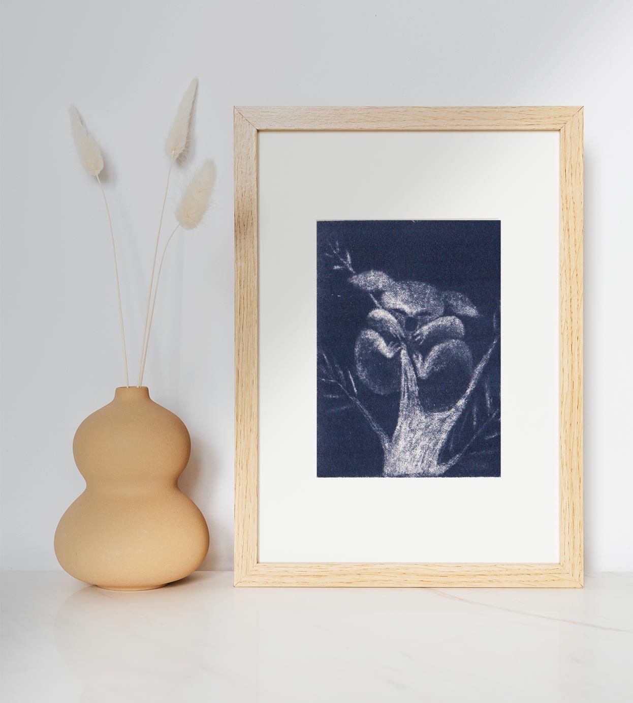 Gravure à la manière noire "Koala"